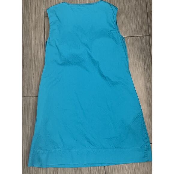 Calypso St. Barth For Target Shift Dress Size 16 Turquoise Cotton Spring - Picture 4 of 6